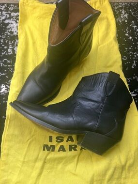 Isabel Marant Dewina Boots Black Leather EU 38 / US 7.5
